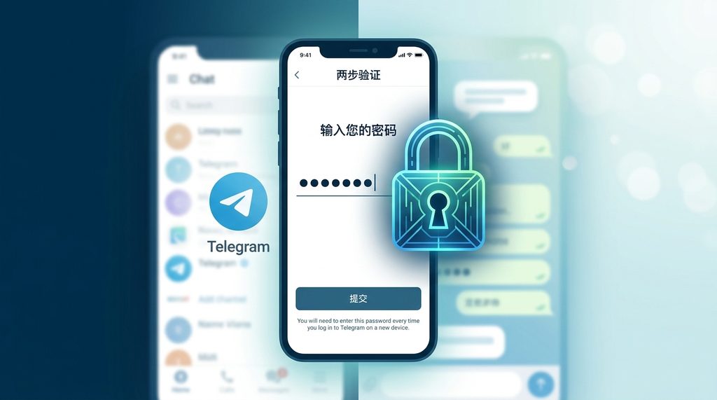两步验证密码输入界面的示意图，简约设计，突出安全锁标志