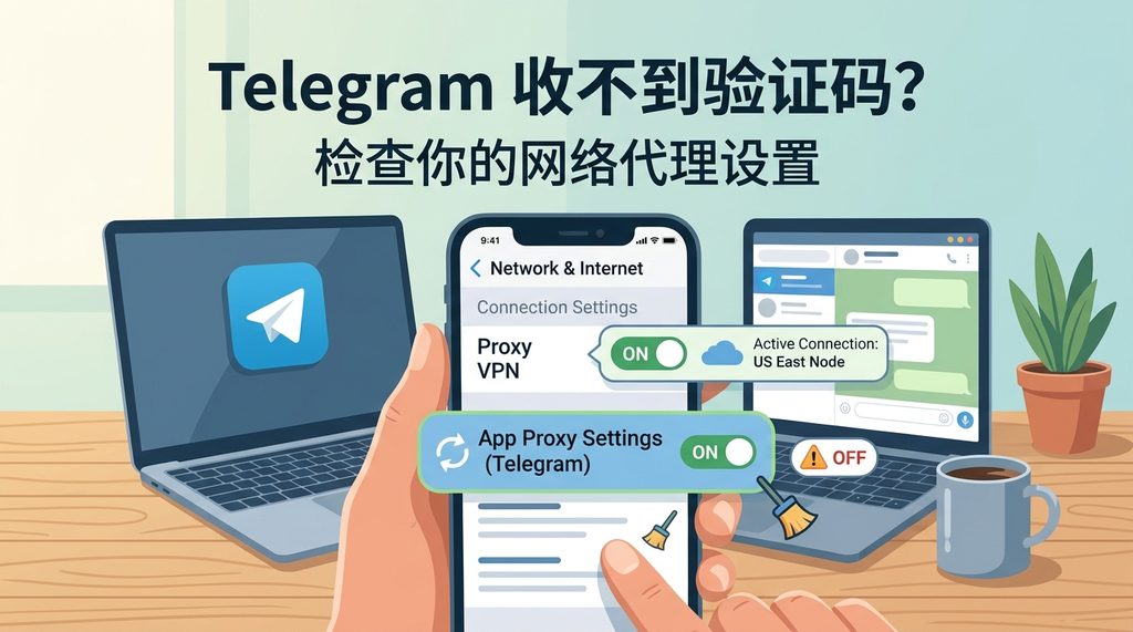 用户在手机设置界面检查网络代理选项,界面简洁明了,突出连接状态显示